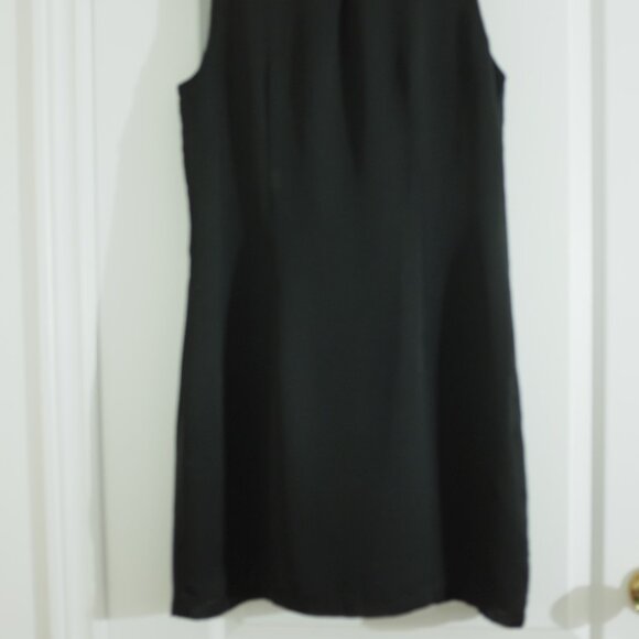 H&M Black Cocktail Dress Pearl Neckline Size 10 Little Black Dress - Picture 3 of 9
